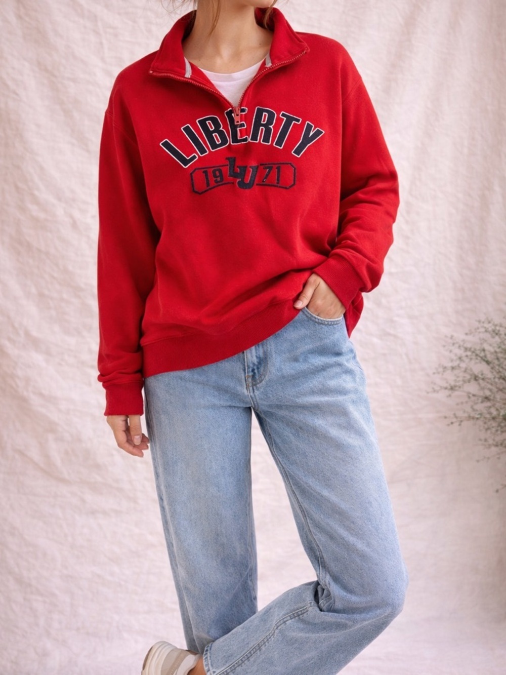 Champion Liberty University Quarter Zip Sweatshirt  | Oversized Cozy